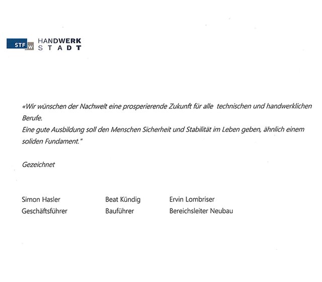 Corti Bau’s Zeitkapselbeitrag